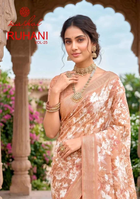 Ruhani Vol 25 By Kashvi Dull Moss Zari Patta Sarees
